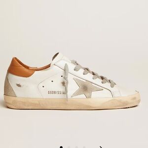 Golden Goose Women’s Super-Star sneakers with suede star and brown heel tab 36